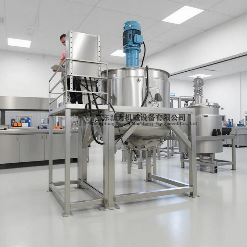 东莞生产500L液体搅拌机不锈钢化工原料混合设备电加热混料桶