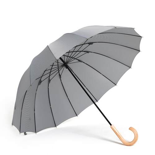 正品出口本16骨结实抗风日木制长柄伞女复古日系约手动简雨大号伞