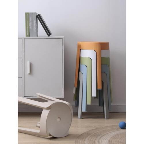 Plastic stools, household chairs塑料凳子家用可叠放圆凳椅子