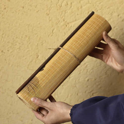 桌禅意茶旗功夫茶具竹席印花茶席帘配件茶道隔热竹编垫竹帘大号