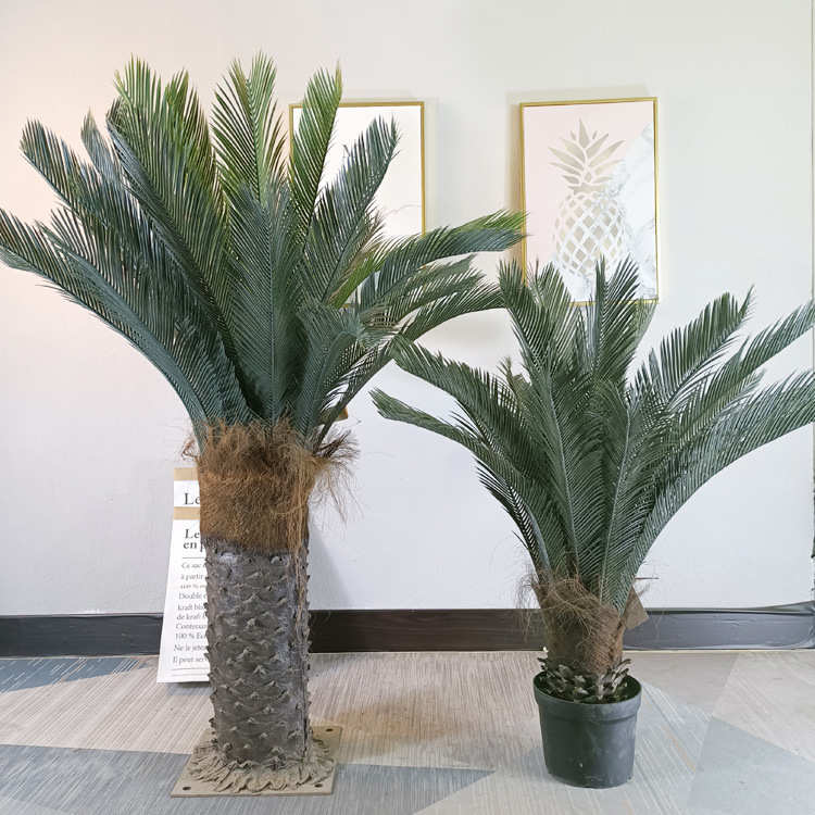 定制仿真苏铁盆栽室内造景装饰绿植盆景酒店商场植物摆件人造铁树
