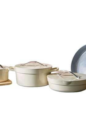 不粘锅锅具套装四件套16cm小奶锅24汤锅26深煎锅28浅煎锅工厂直销