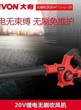 大有20v充电式锂电无刷吹风机除尘器吹灰无线鼓风机4712 通用5401