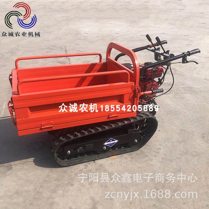 履带运输车小型手推履带式行走运输机农用山地丘陵运输车自卸车