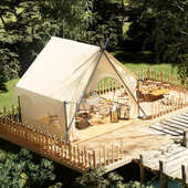 酒店餐厅帐篷户外景区露营地民宿时尚 网红打卡野奢棚房厂家