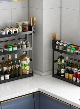 厨房调料置物架筷子刀架台面多功能调味厨具用品收纳层架多层不锈