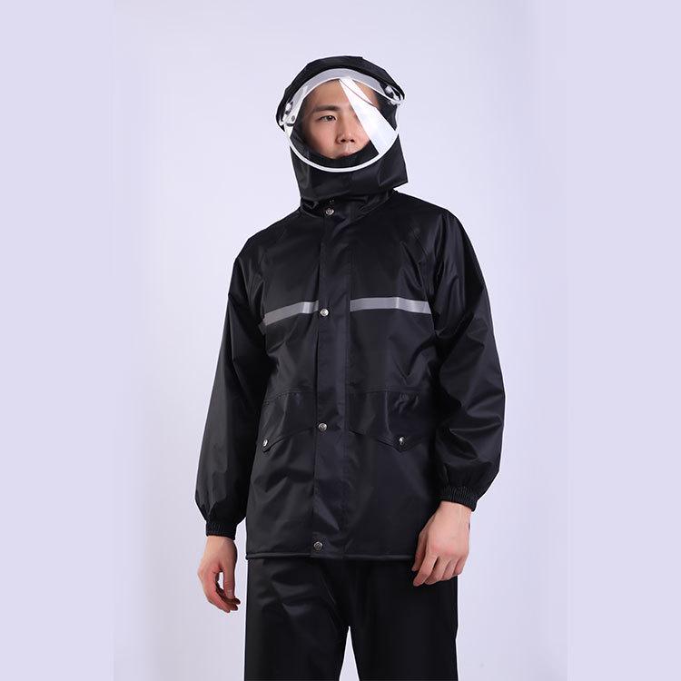 厂家直销加厚加绒分体雨衣雨裤套装防风防雨保暖雨衣雨具批发