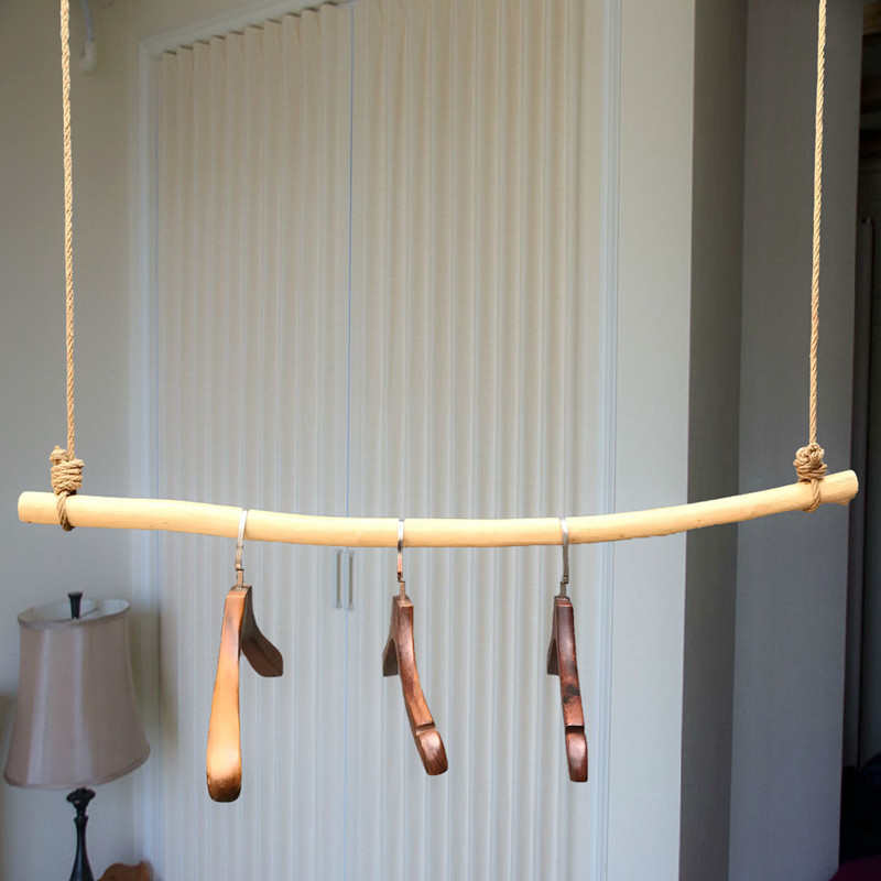 服装店衣服展示架店铺挂衣架橱窗墙上装饰复古架子壁挂式实木吊架