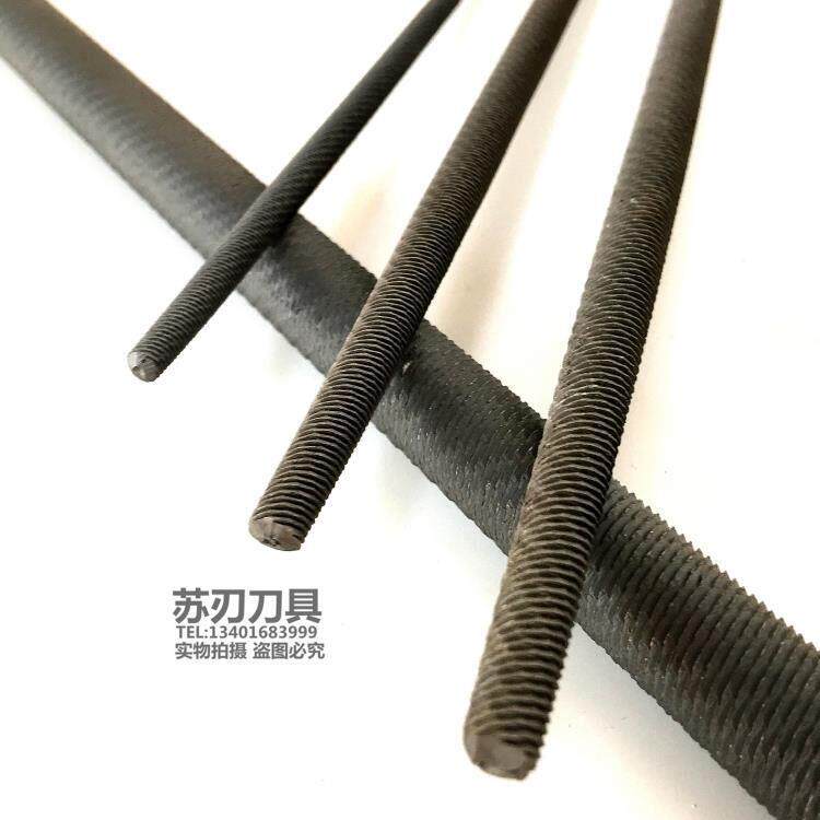沪工圆锉刀钳工锉刀打磨工具圆形钢锉尖头圆锉圆柱锉椭圆粗中细齿