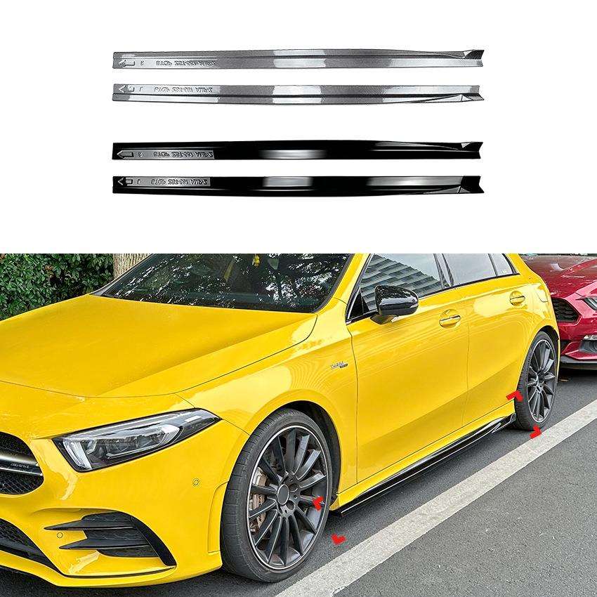 适用奔驰A级W177两厢版CLA级C118AMG2018+车身侧裙改装