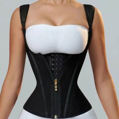 Extreme Latex Corset Waist Vest Adjustable Waist With Zipper