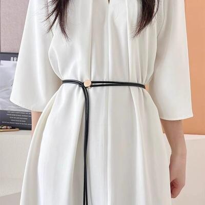 New Soft Leather Rope Thin Waist Belt for Women, Summer Fash