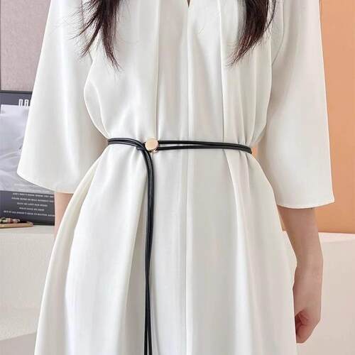 New Soft Leather Rope Thin Waist Belt for Women, Summer Fash