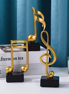 高端摆件家居饰品奢华高级感客厅音符摆件套装音乐奖杯家居样板房