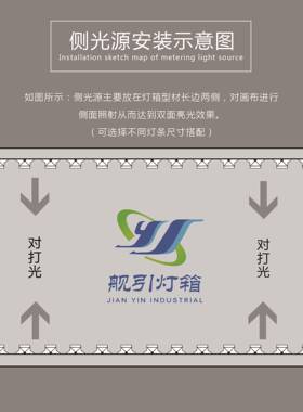 LED双箱面布灯高亮大功箱率灯珠立式卡无框UV软XJW膜灯无边灯箱
