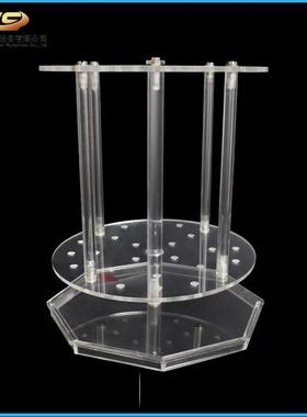 有塑胶移液管架吸有机璃圆玻盘旋转式管试管架机TB-62611玻璃梯形