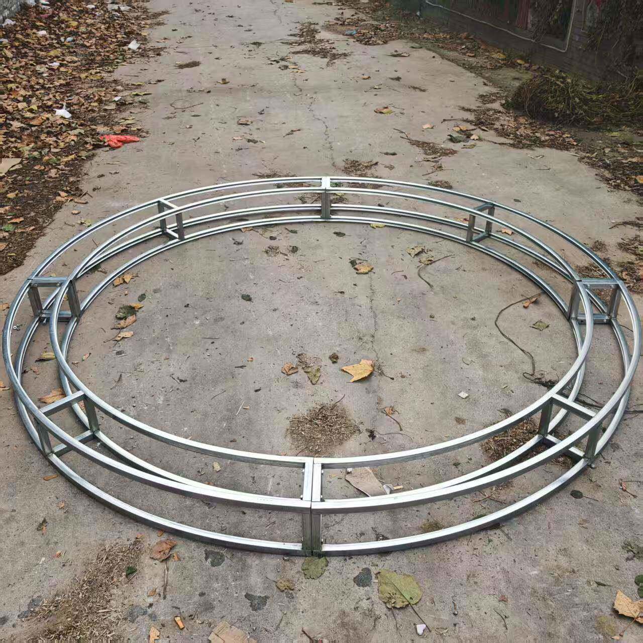 新款婚庆道具铁艺镀锌双层圆环桁架圆形中式装饰桁架吊环悬吊式天
