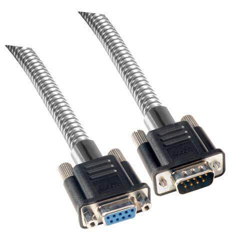 L-COM CSMT9MF 金属铠装D-Sub线缆 DB9公头/母头 双屏蔽 现货