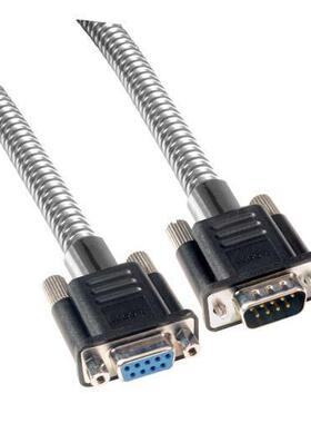 L-COM CSMT9MF 金属铠装D-Sub线缆 DB9公头/母头 双屏蔽 现货