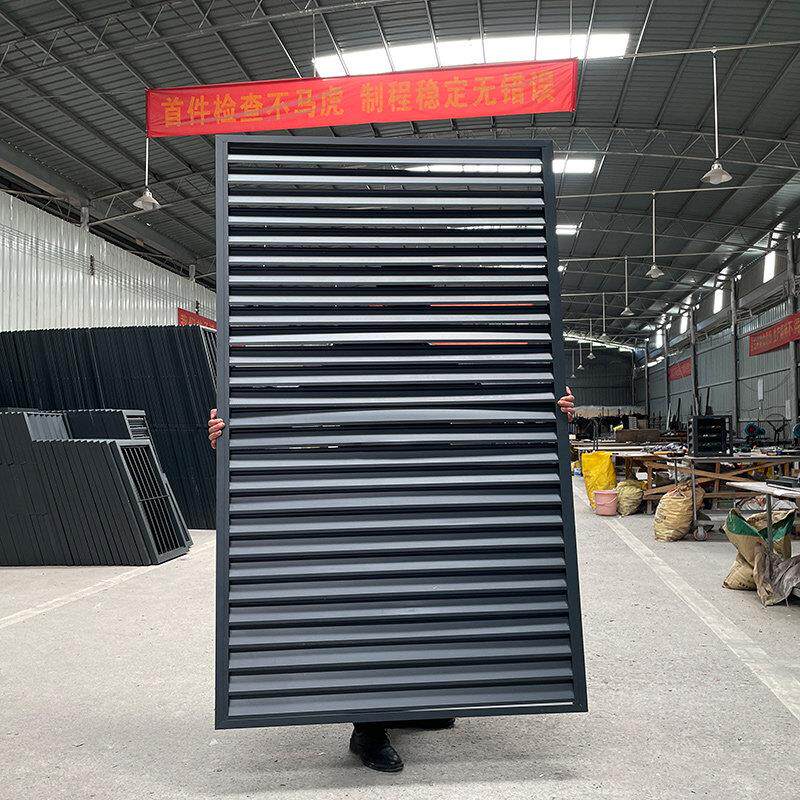 铝合金中央空调外机百叶格栅罩外墙防雨防水透气窗自垂通风口百叶