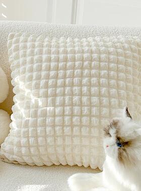 高档越家蔓 奶油小泡芙 i厅ns网红花朵抱枕靠垫客沙发抱枕床套上