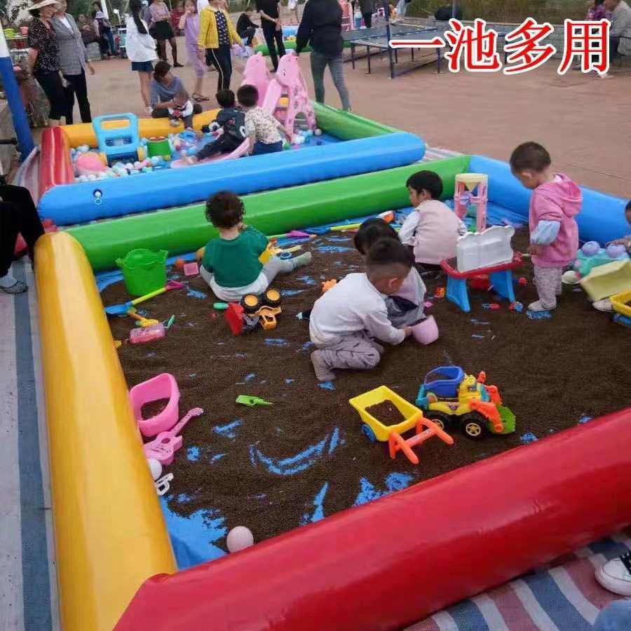 加厚大型充气儿童钓鱼池幼儿园户外摆摊沙池玩水广场夜市游乐场