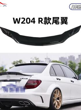 适用于奔驰C级四门W204（2007-2013款）改装R款尾翼无损安装吹塑