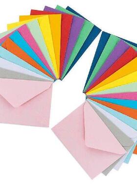 50pcs Colored Small Envelopes Solid Color Card Pouch Letter