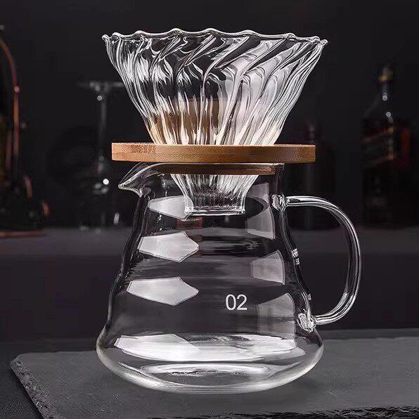 咖啡壶手冲咖啡滤杯滴漏壶玻璃分享壶套装过滤器带刻度冷萃杯美式