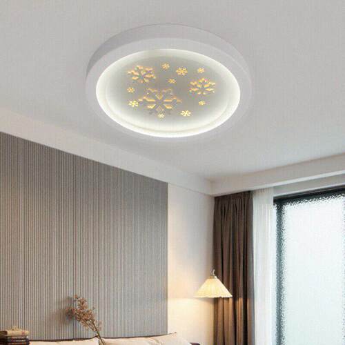 新款3D立体侧发光LED吸顶灯简约现代三色变光卧室灯温馨浪漫灯具