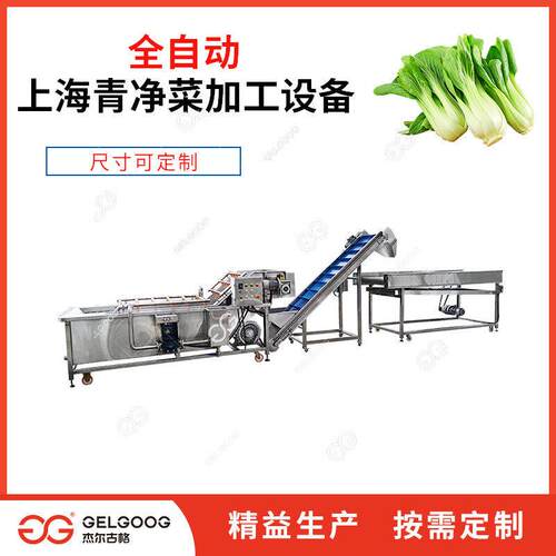 定制鲜切蔬菜加工设备 果蔬清洗加工机械 上海青自动清洗生产线