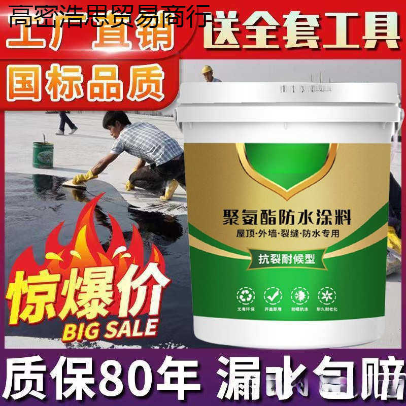 屋顶房顶漏水补漏防水胶聚氨酯房屋外墙涂料放水漆