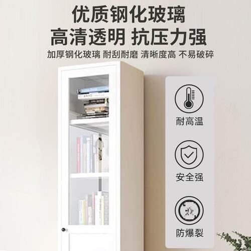 带防尘玻璃展示柜客门厅储物门柜儿压型书柜用童绘本收纳柜新品钢
