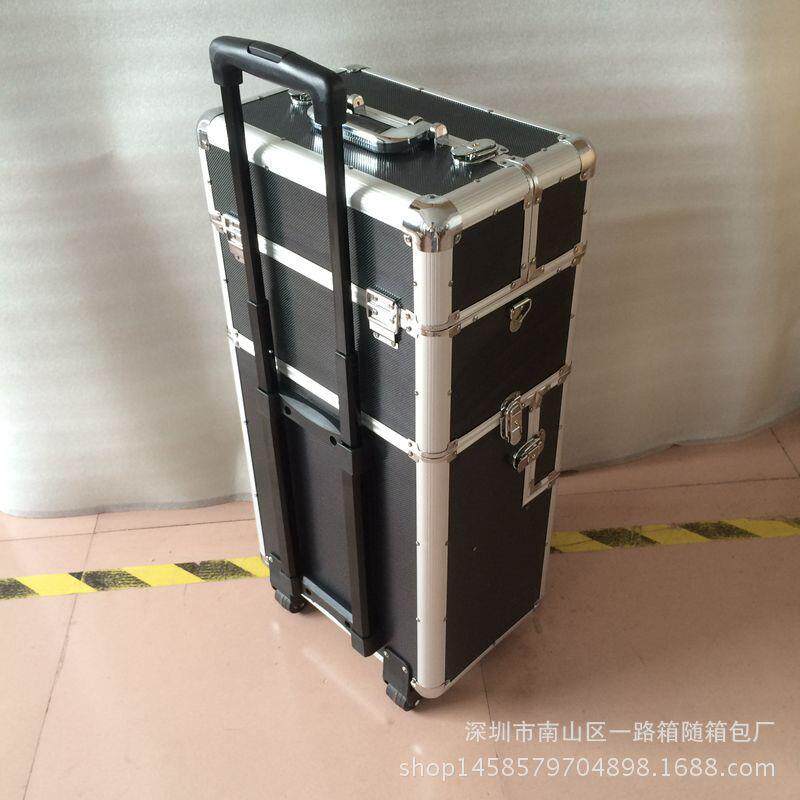 三层铝合金箱拉杆箱大号铝合金仪器箱摄影器材航模遥控箱