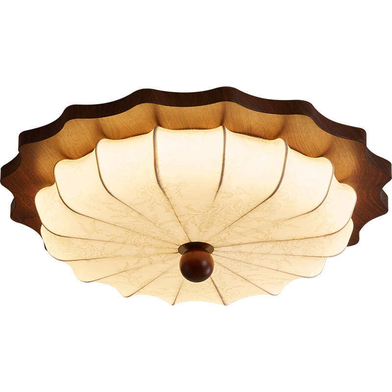 卧室吸顶灯简约现代中古侘寂风胡桃木纹色美式复古书房间护眼灯具,家装灯饰光源,智能吸顶灯,淘宝优惠券,粉丝福利购,淘宝优惠卷