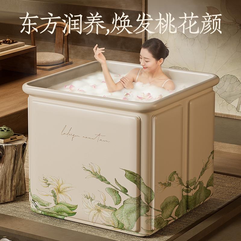 圈奇泡澡桶大人超划算免装新款大号浴桶可折叠浴缸家用成人洗澡桶
