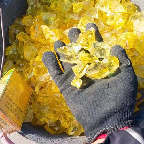 玻璃块彩色玻璃石景观装饰石笼墙造景用雕刻不规则琉璃石高温玻璃