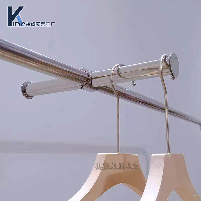 活动正挂架服装店专用挂钩配件可移动不锈钢正挂货架女装店展示架