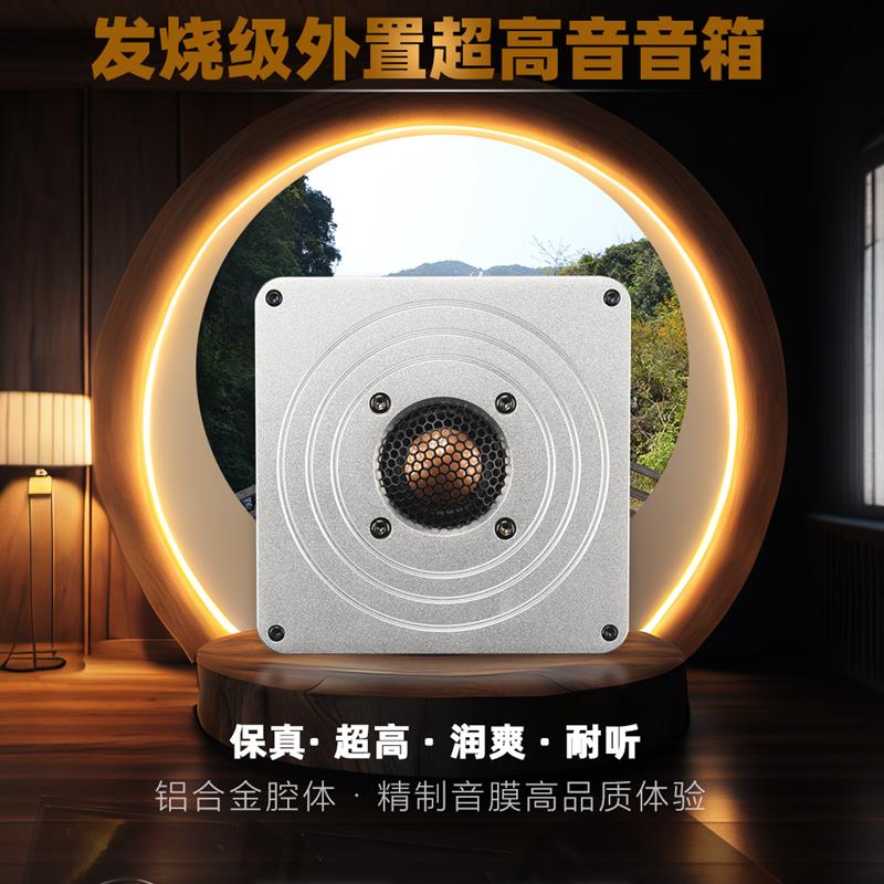 精全音响HiFI铝音箱 外置高音喇叭 超高音扬声器单元T-1C高频细节