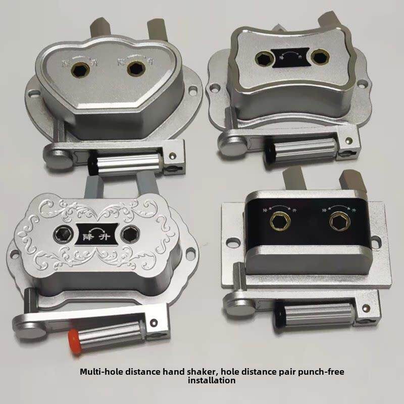 可调式晾衣架推拉手摇柄晾衣架配件阳台双杆晾衣架升降手摇柄