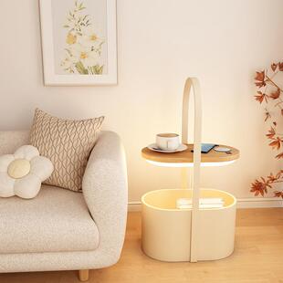 轻奢极简落地灯客边几室卧床头几茶置物架氛围731感奶油厅风无线