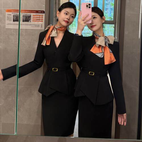 秋季西装套装女职业气质OL通勤酒店工装案场客服售楼部工服WT307