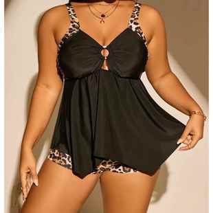 bikini back womens size Large skirt tankini hard swimsuit