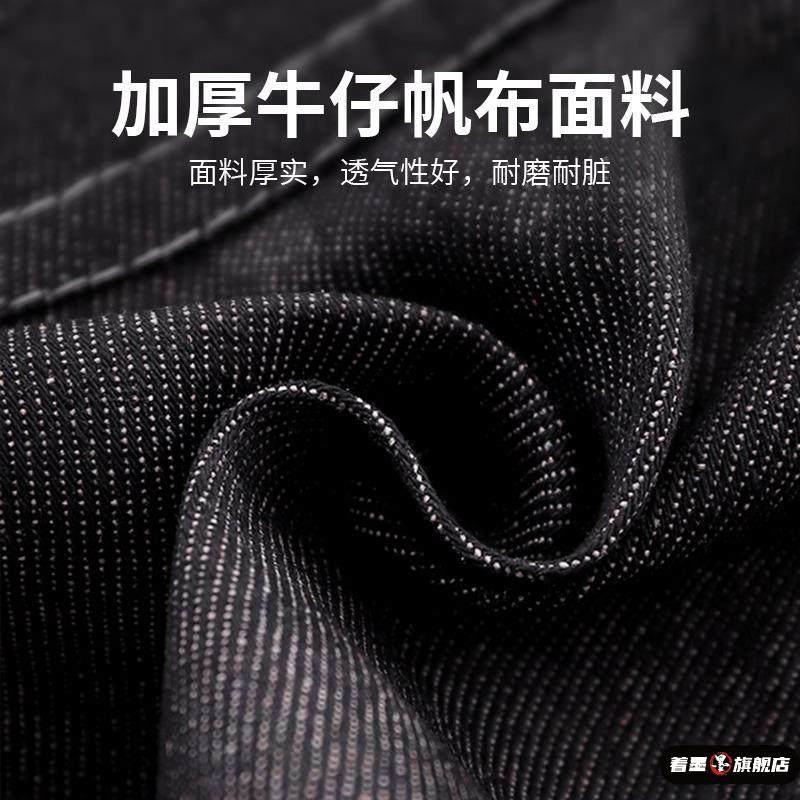 男款电焊劳保罩衣牛仔围裙工作男士反穿衣带袖服男式长袖耐磨新款