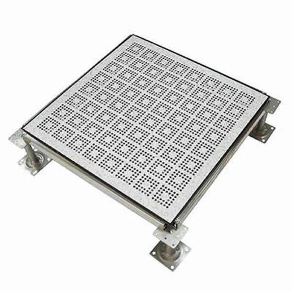 通风防静电地板无边净化玻璃地板带孔接地散热活动地板600600