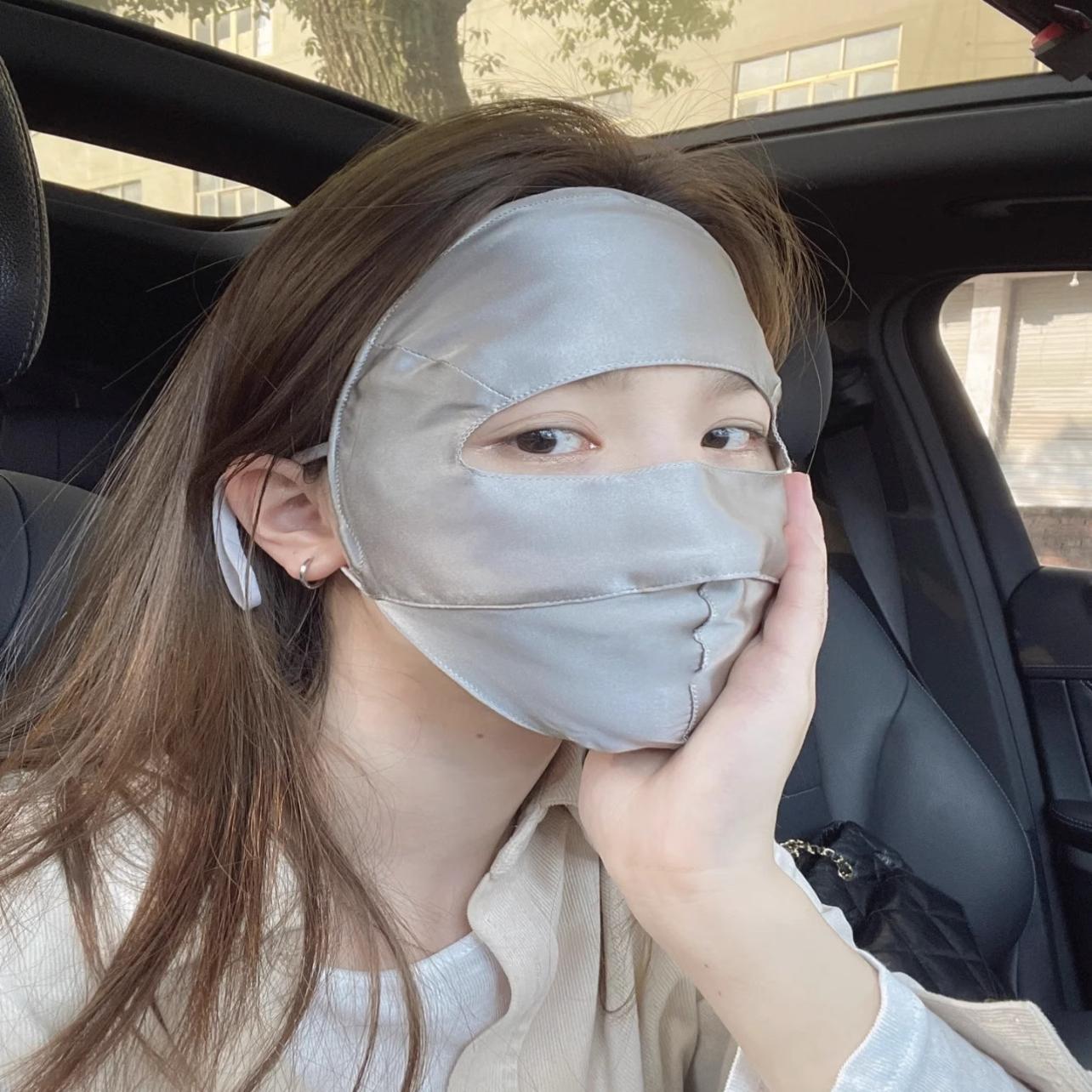 桑蚕丝紫外线松禾防晒面罩面罩