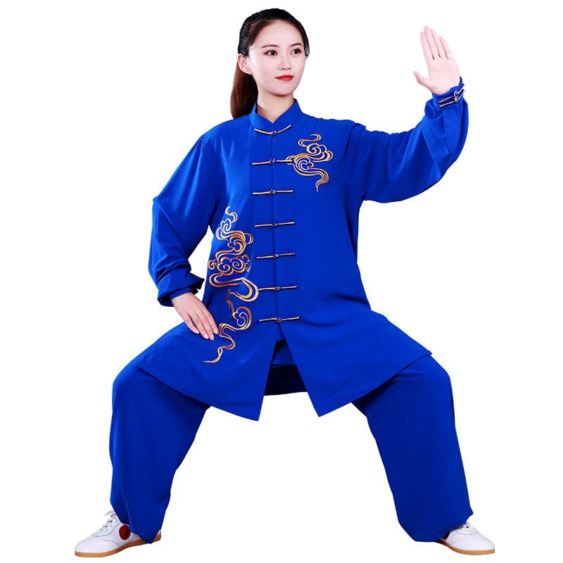 正品宏极极服弹力彩云飘太绣逸表刺演服春秋太极服武术练功演出中