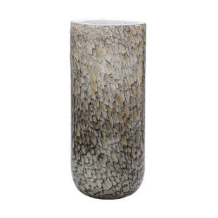 博西家居 大理石鹅卵石直筒柱状水培玻璃花瓶样板间花器软装饰品