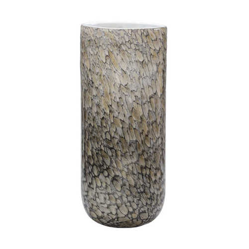 Best west 大理石鹅卵石直筒柱状水培玻璃花瓶样板间花器软装饰品