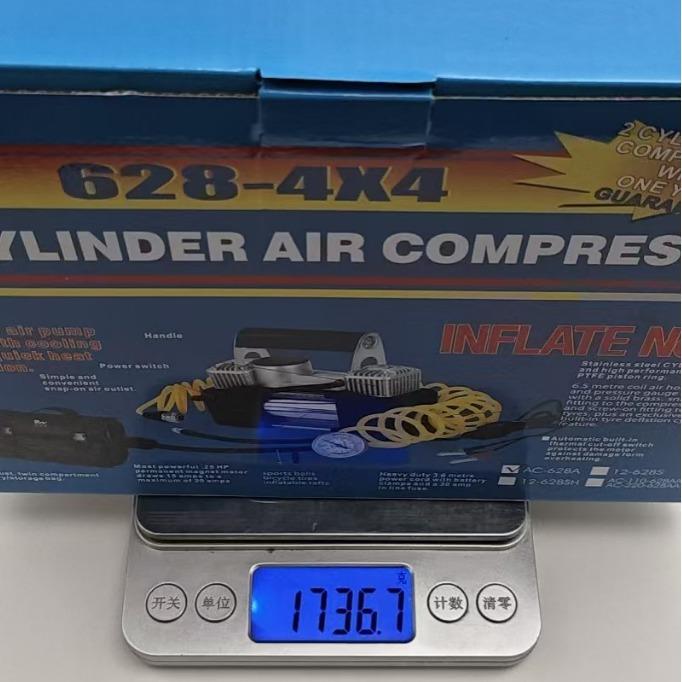 车载充气轮胎汽车加气便携式打泵高压272轿车用双气缸泵大功小率